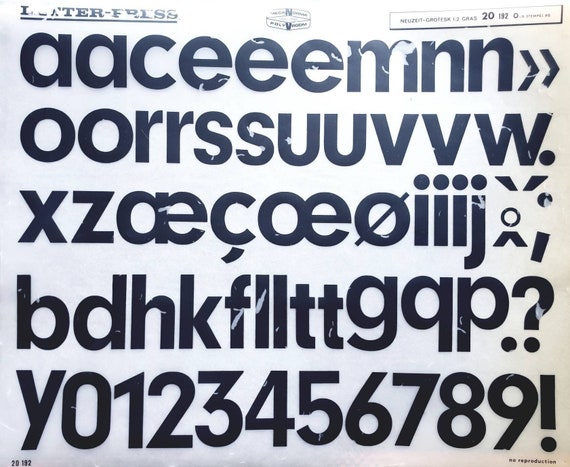 邦楽 LETTERS VIVALDI (24pt/36pt/48pt/60pt) Letraset Dry Rub on Letter/number