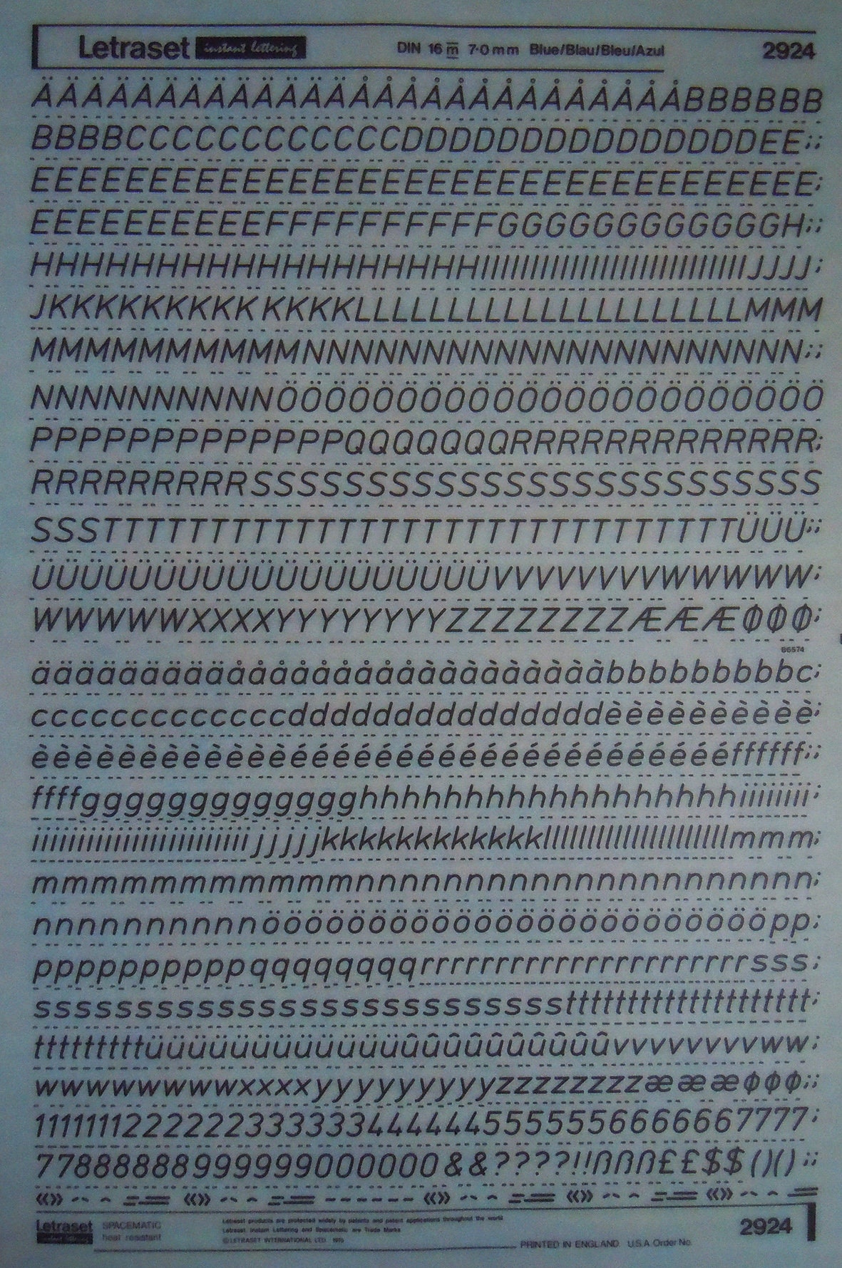 DIN 16 (10mm/14mm) Letraset Letterpress Instant Rub on Letter