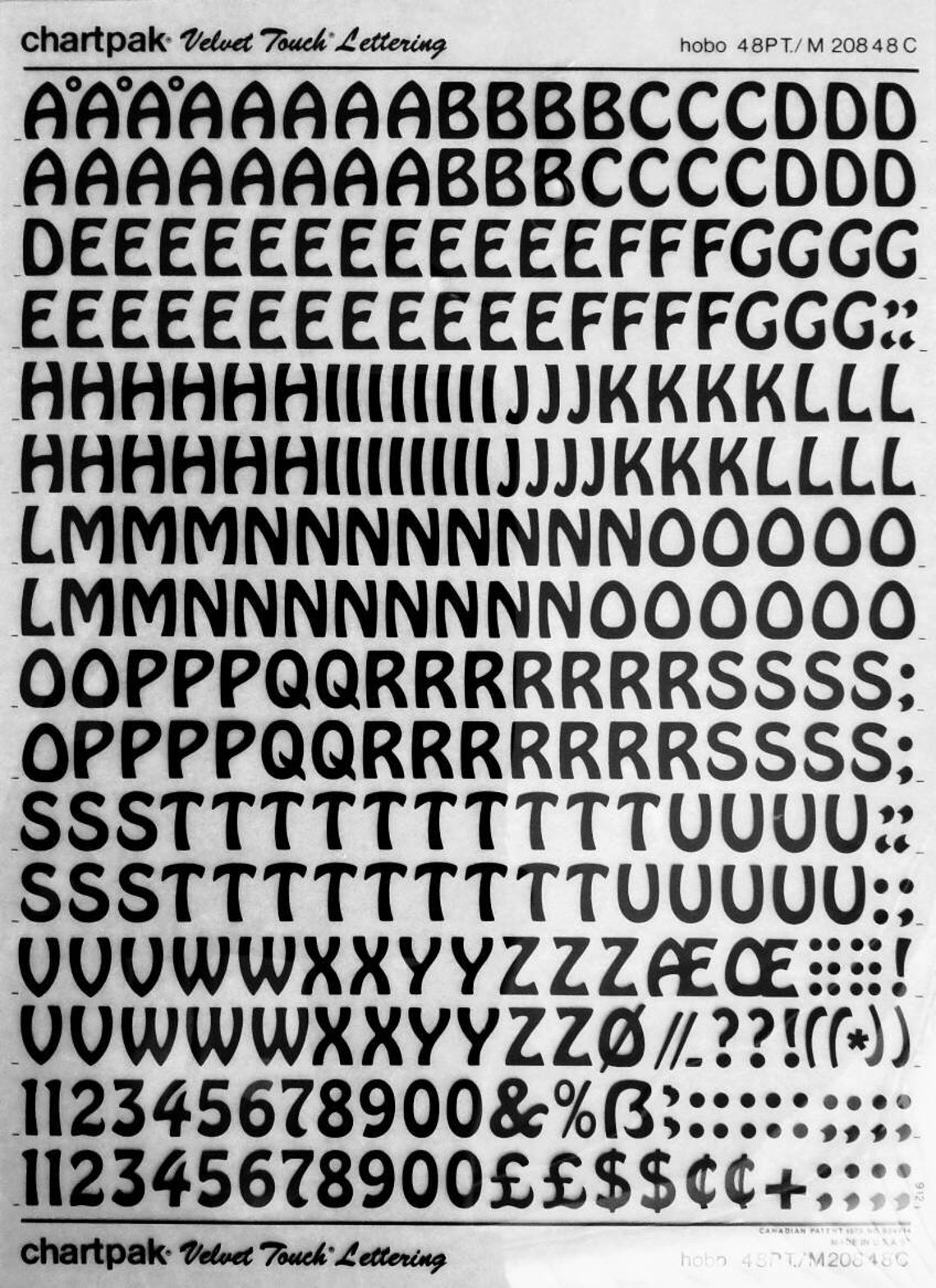 HOBO Chartpak letter/number vintage dry rub on transfers Etsy