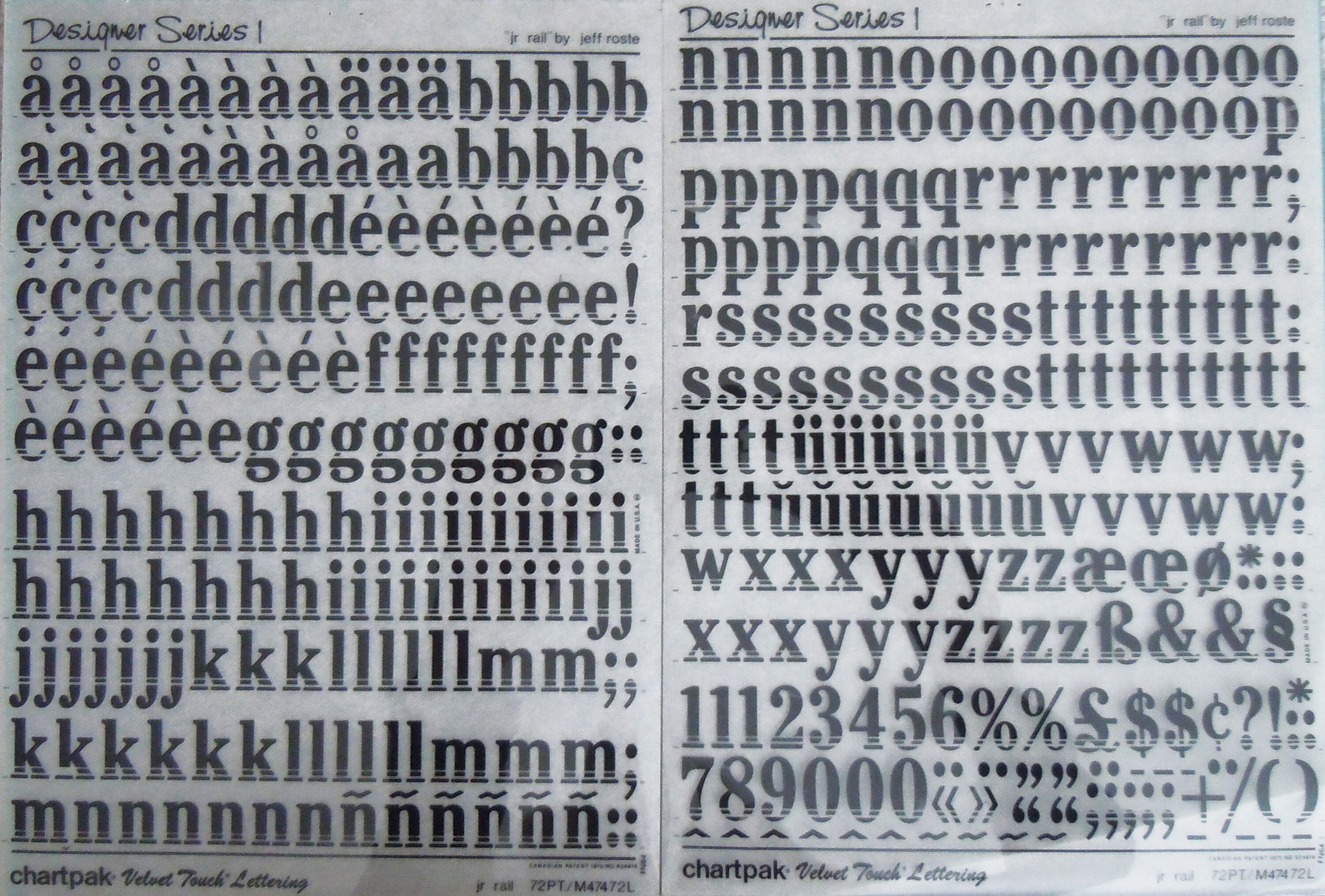 JR RAIL Chartpak Designer Series Rub on Dry Letter Etsy