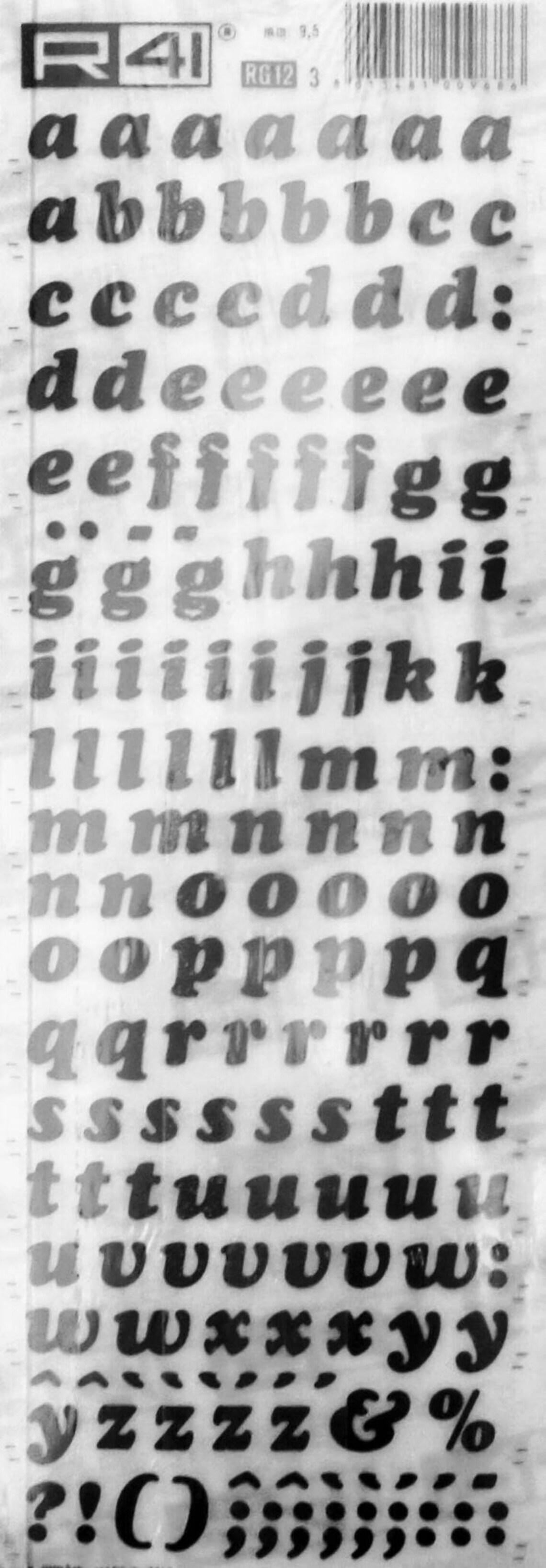 COOPER BLACK Letter transfers R41 dry rub on letter & number Etsy