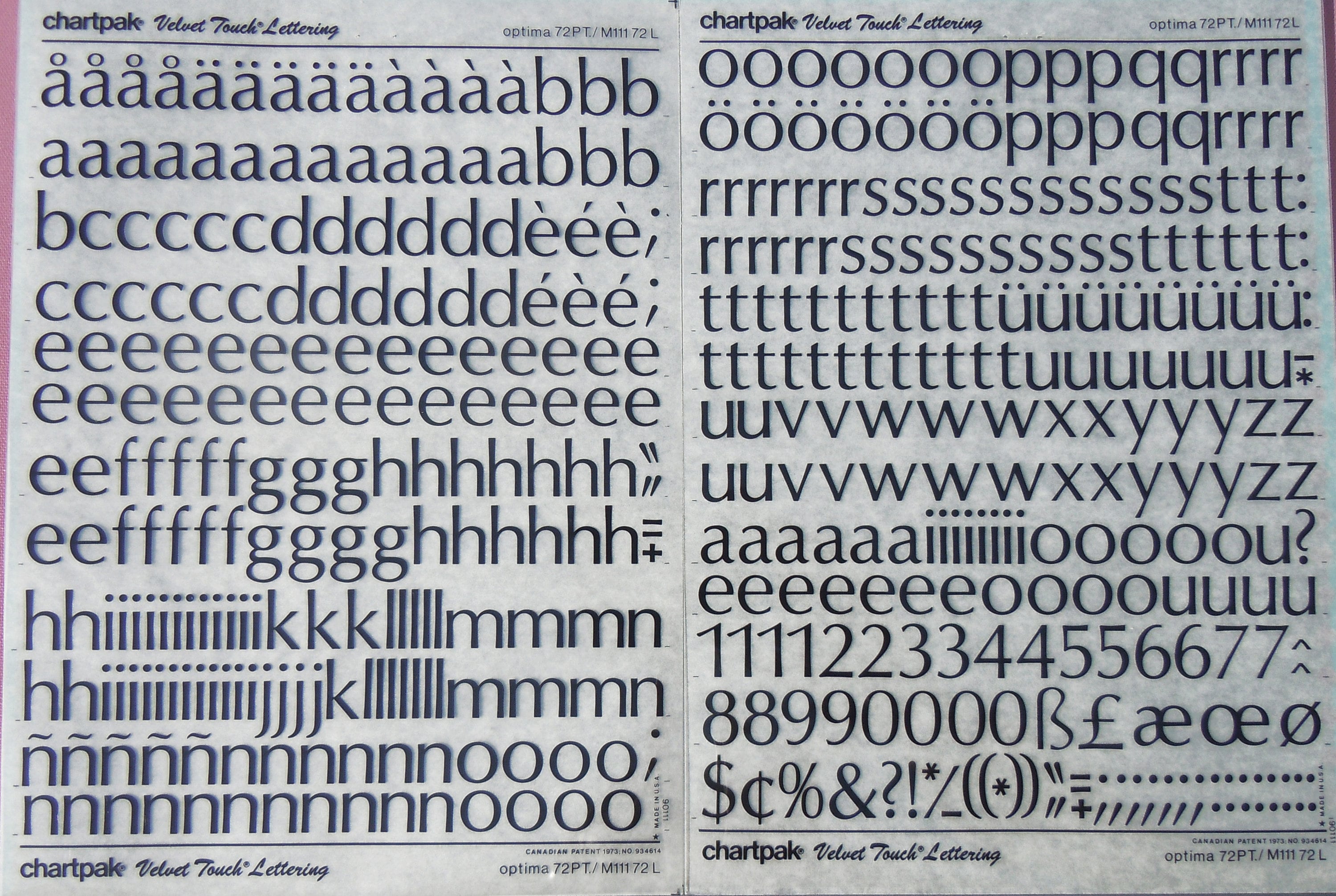 OPTIMA CHARTPAK Vintage Dry Rub on Letter Transfers choose Font Size Etsy