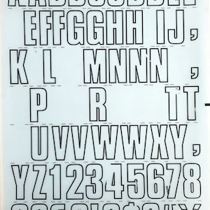 COMPACTA BOLD OUTLINE (84pt) Letraset Instant Rub on Letter Transfers ...