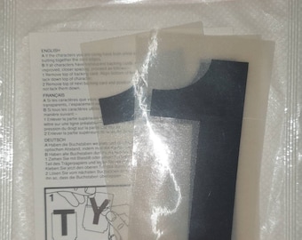 LETRASIGN VINYL NUMBERS / black (38mm/50mm/75mm) Letraset Letrasign vintage self adhesive vinyl number stickers