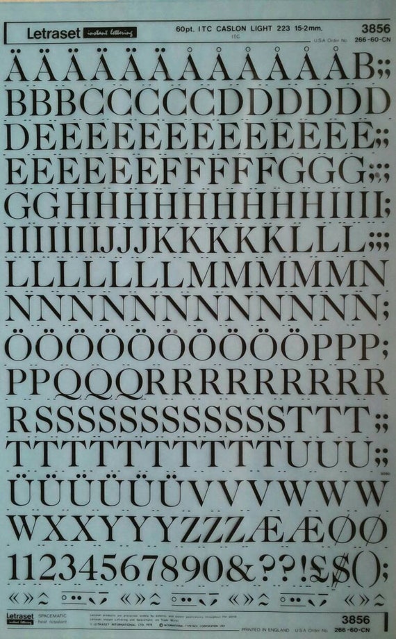 CASLON LIGHT Letraset Instant Rub On Letter Alphabet Etsy Australia caslon-light-letraset-instant-rub-on-letter-alphabet-etsy-australia