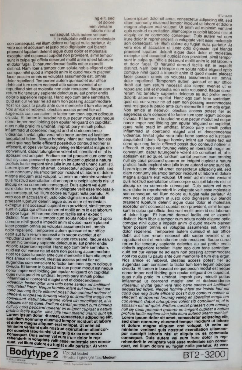 May include: A page of text from a book, with the words "Bodytype 2" and "BT2-3200" visible. The text is in a serif font and is printed in black ink on a cream-colored paper.