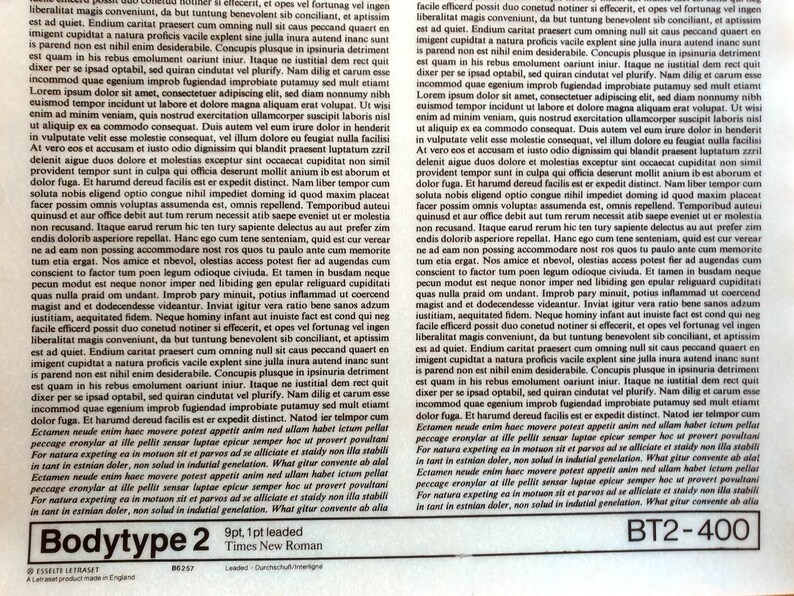 May include: A page of text from a book, printed in black Times New Roman font. The text is dense and covers the entire page. The bottom of the page includes the text "Bodytype 2" and "BT2-400".