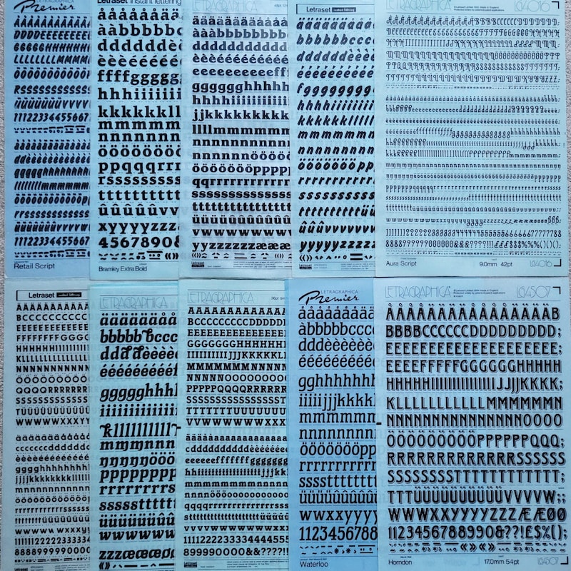 Letraset Process Letraset Transfers - Etsy