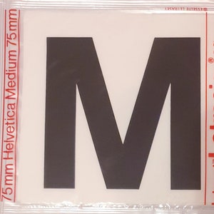 LETRASIGN LETRAS MAYÚSCULAS (75 mm) Letraset Letrasign pegatinas de letras de vinilo autoadhesivas vintage