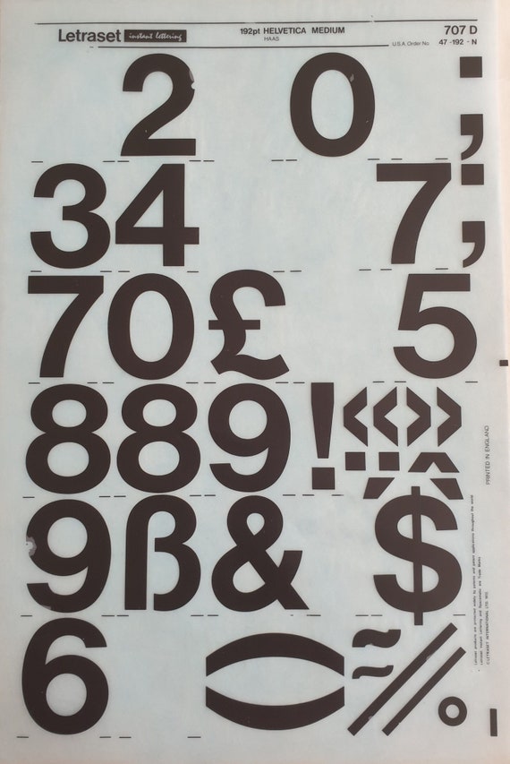 ヘルベチカ ミディアムナンバー (16pt/20pt/24pt/36pt) レトラセット