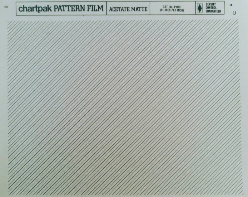 LINES per inch Screentone Chartpak shading & pattern film Etsy