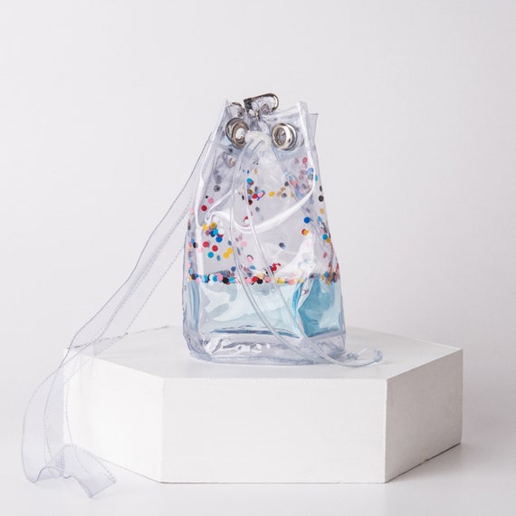 clear bucket bag