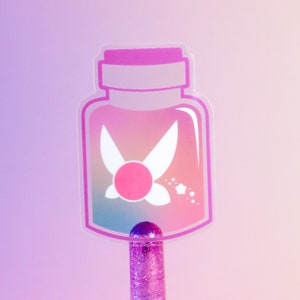 Fairy in a Bottle Transparent Die-Cut Vinyl Sticker