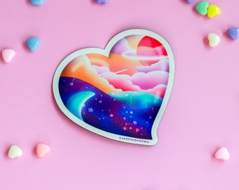 Galaxy Heart Magnet