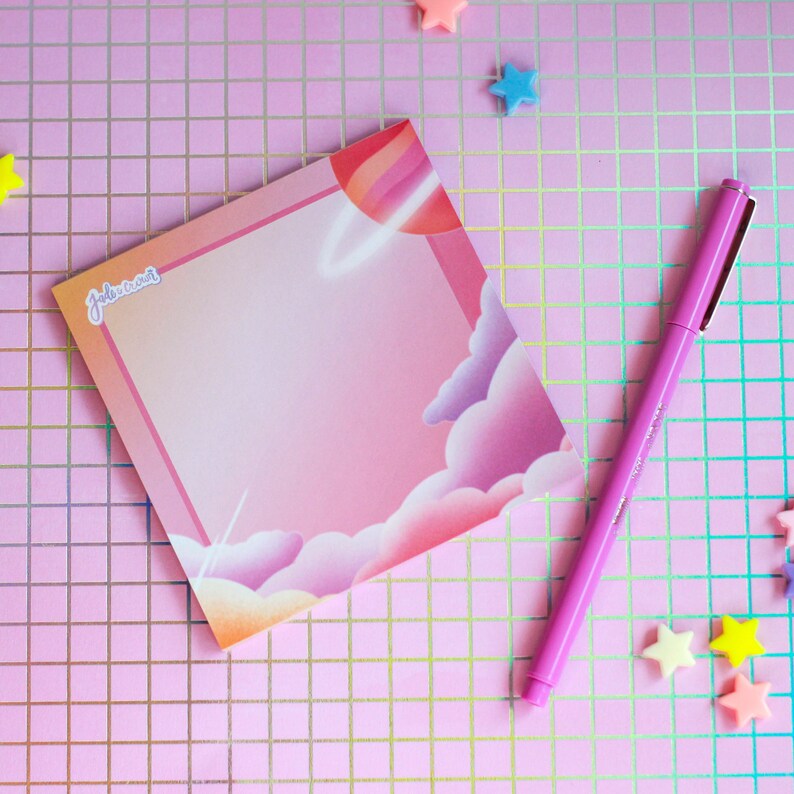 Galaxy Skies Notepad - Cute Dreamy Stationery - Etsy