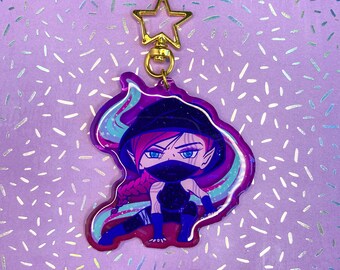 Sylritha - Night Elf Rogue OC (Original Character) Acrylic Keychain