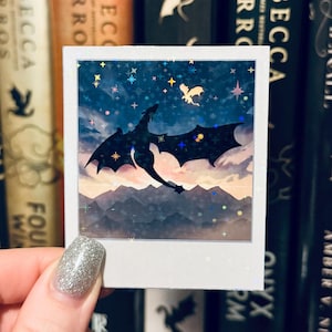 Dragon Fantasy Polaroid Sticker | Kindle, Laptop Decal