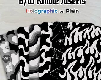 Black and White Cardstock Kindle Insert for Clear Case | Kindle Accessories, Kindle Skin, Booktok, Bookish