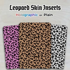 Inserto de estampado de leopardo para Kindle (funda transparente) / Accesorios para Kindle, funda para Kindle, Booktok, Bookish