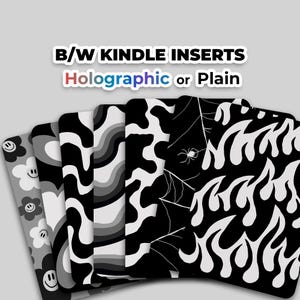 クリアケース用白黒カードストック Kindle インサート | Kindle アクセサリ、Kindle スキン、Booktok、Bookish