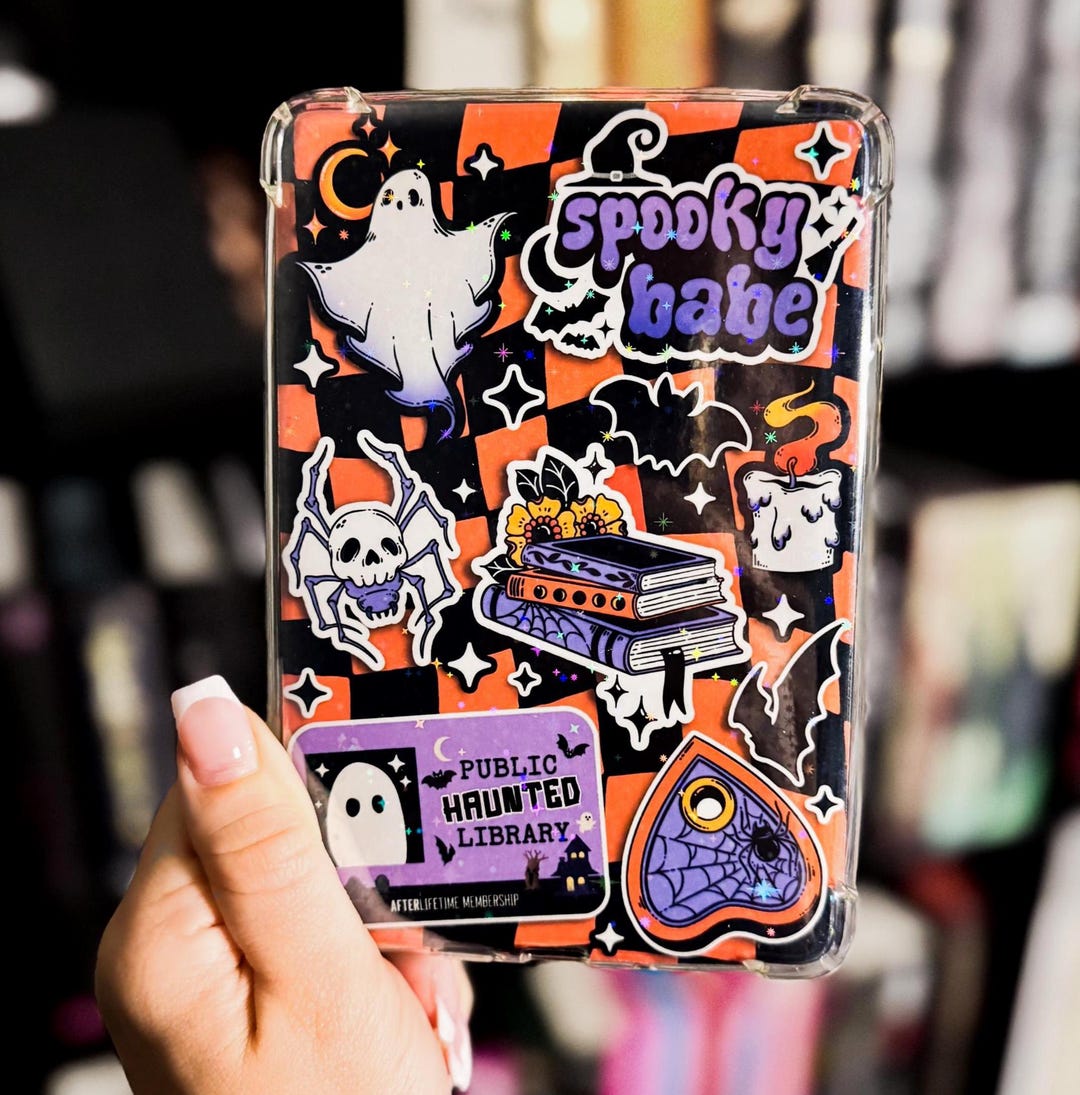 Spooky Babe Halloween Kindle Insert for Clear Case | Kindle Accessories ...