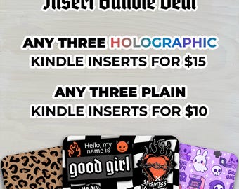 Kindle Insert Bundle | Clear Case Accessories, Booktok
