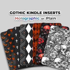 ゴシック カードストック Kindle クリアケース用インサート | Kindle アクセサリ、Kindle スキン、Booktok、Bookish
