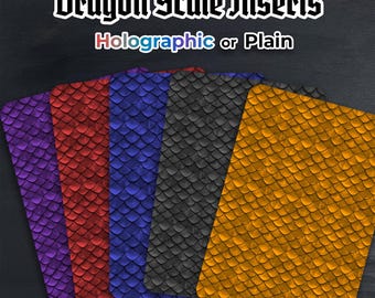 Dragon Scales Kindle Insert for Clear Case | Holographic Cardstock