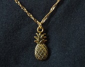 Golden pineapple necklace