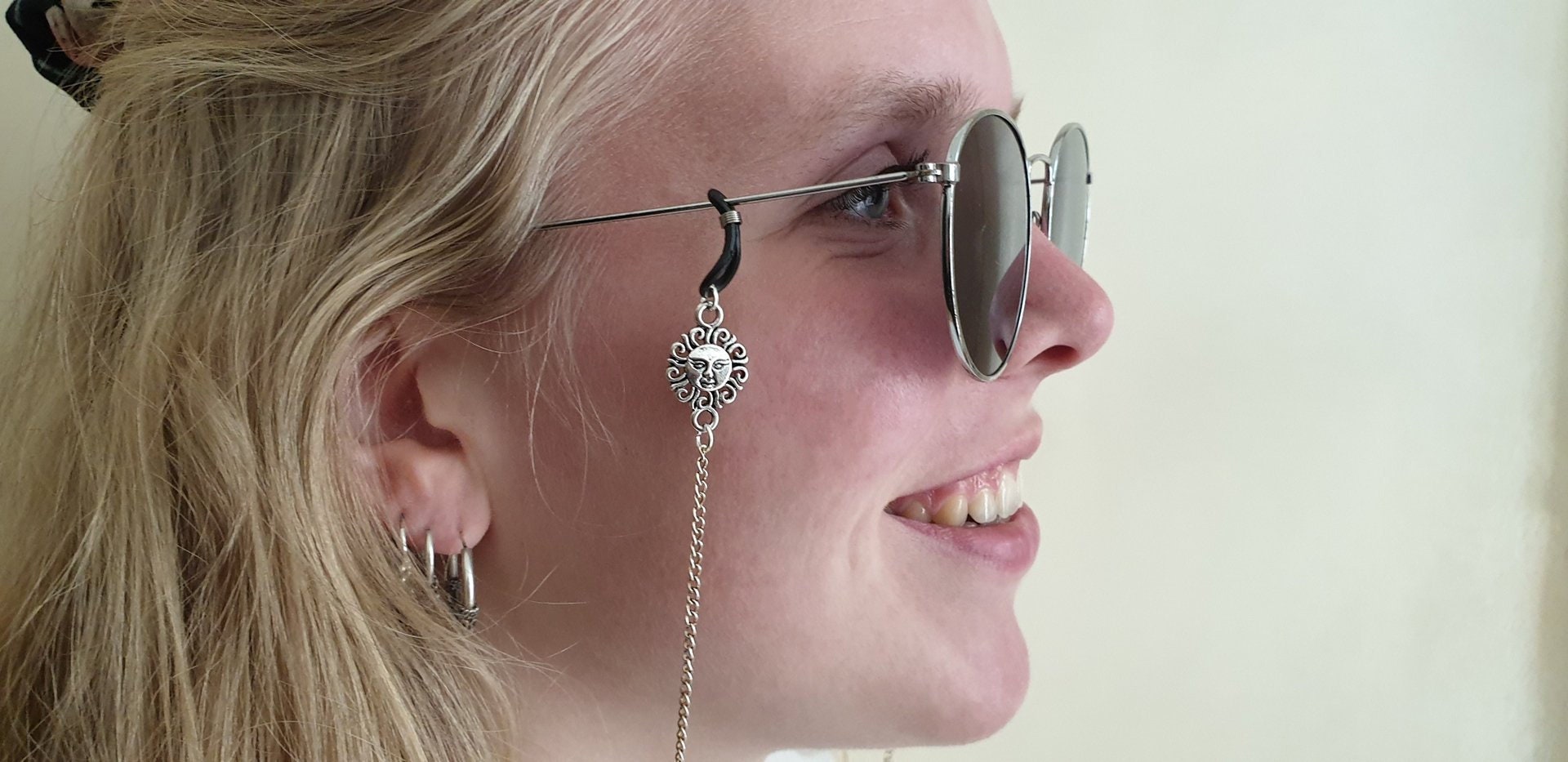 Silver Sunglasses Cord With Smiling Sun - Etsy