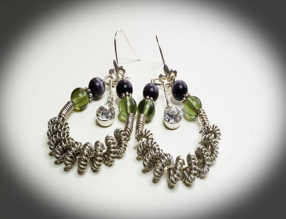 Moldavite online crystal earrings