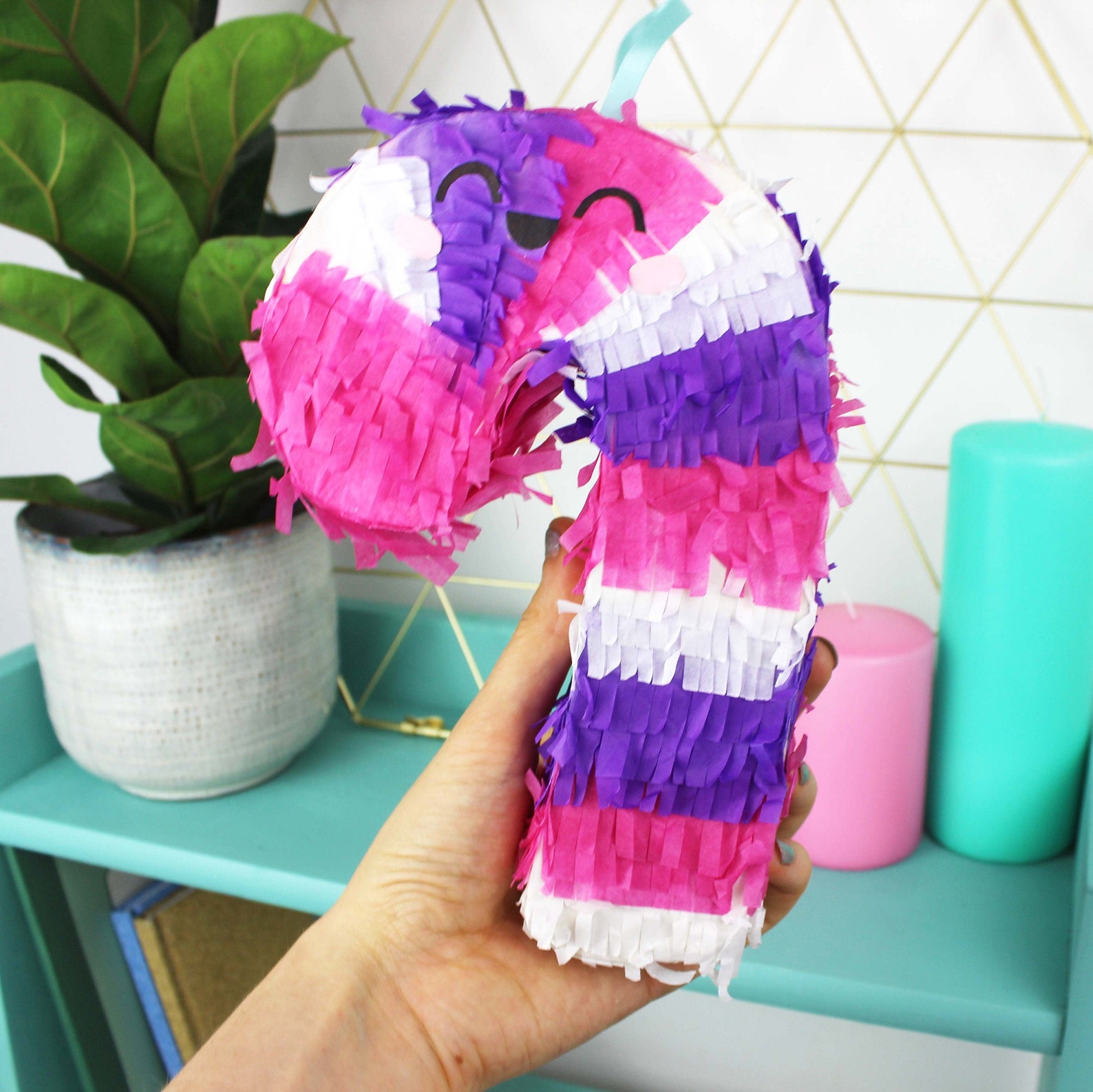 Candy Cane Pinata DIY Party Craft Kit Etsy