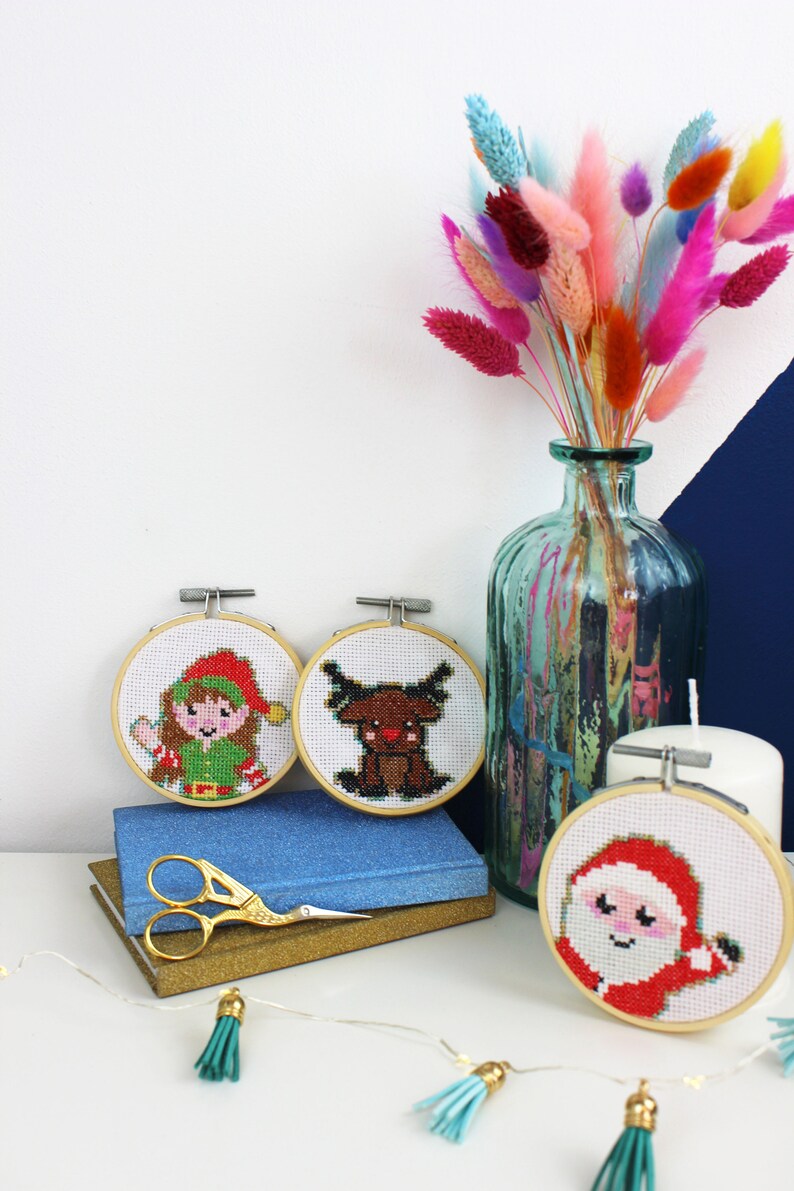 Download Kits Mini Christmas Cross Stitch Crafting Bundle Mini Cross Stitch Kits Kits How To