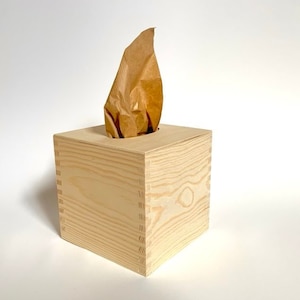 caja de pañuelos de madera, caja de madera lisa sin terminar sin pintar, natural, cubierta de caja de pañuelos de cubo, pañuelo, minimalista, estilo escandinavo