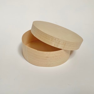 ronde houten kist, Shaker stijl gebogen houten kist, kaasdoos, voorraadkast shabby, eco verpakkingsideeën, voedseldoos, eco geschenkdoos