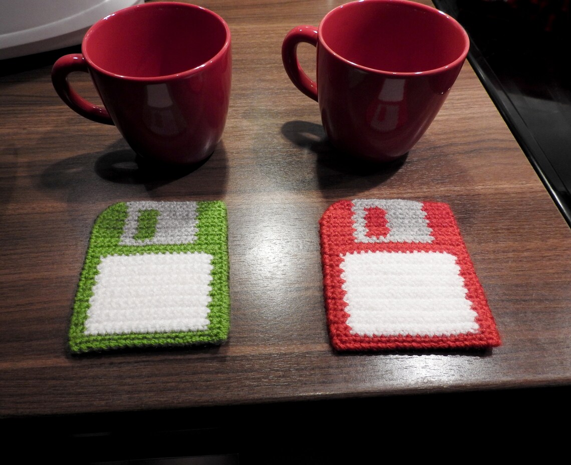 Floppydisk Coaster Crochet Pattern. Etsy