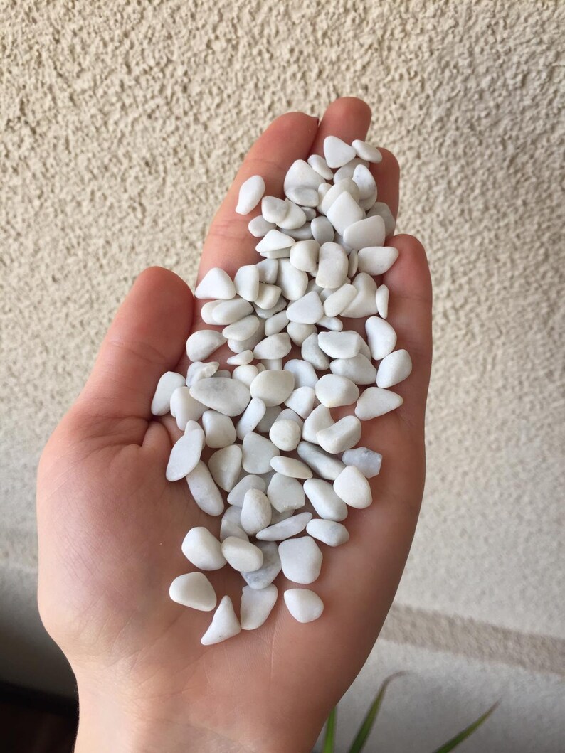 Tiny Smooth White Rocks Small White Pebbles Beach Pebbles Etsy
