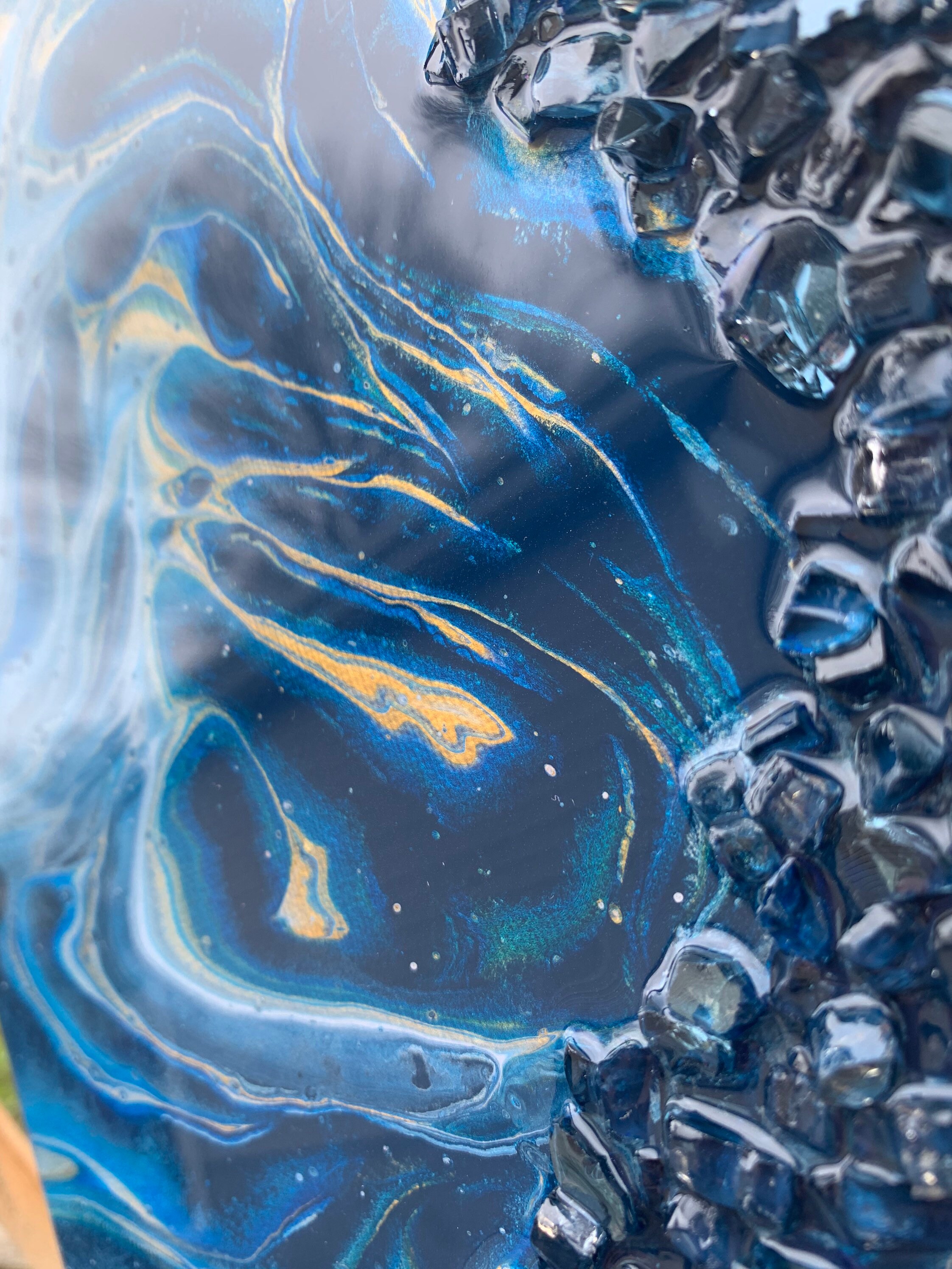 6 x 6 Acrylic Pour Ceramic Tile Etsy