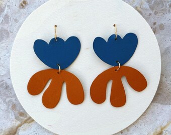 Floral Leather Earrings #11