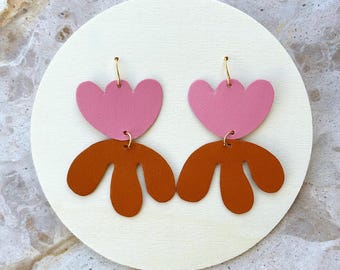 Floral Leather Earrings #6