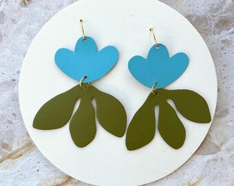 Floral Leather Earrings #5