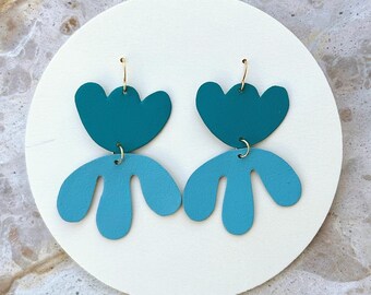 Floral Leather Earrings #2