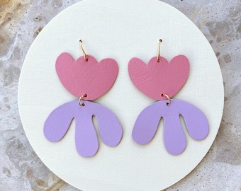Floral Leather Earrings #7