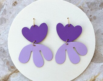 Floral Leather Earrings #10