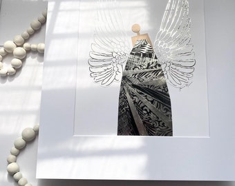 Angel Wall Art, Biblical art, Spiritual home décor