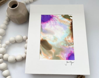 Maximalist wall art, Fluid abstract art, indie room decor, preppy aesthetic, Alcohol ink art, Fluid art, cottagecore room decor