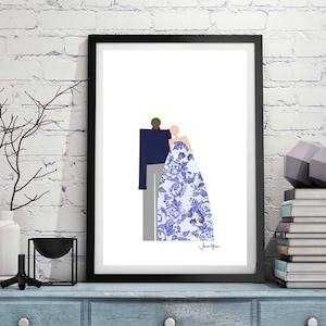 Preppy Room Décor, Diverse couples, Diversity art, Multi racial, Inclusion art, couple portrait, Multicultural, Fight Racism, Interracial