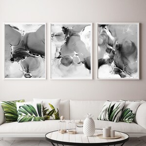 3 piece wall art, Fluid art, Alcohol ink art, Above bed art, calming wall art, indie room decor, coquette room decor, Preppy aesthetic