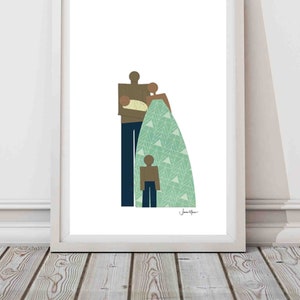 African American Family Portrait, New born art, apartment decor, Minimalist Portrait, Family art, Print myself, Art Print yourself