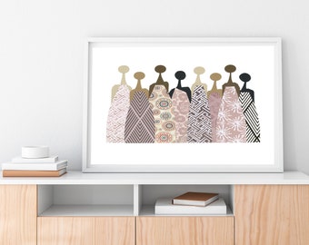 Printable women art, Minimalist female art, future is female, Ethnic artwork, Girl Boss, printable artwork, African American wall art